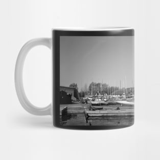 Moored boats on the Norfolk Broads Mug